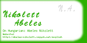 nikolett abeles business card